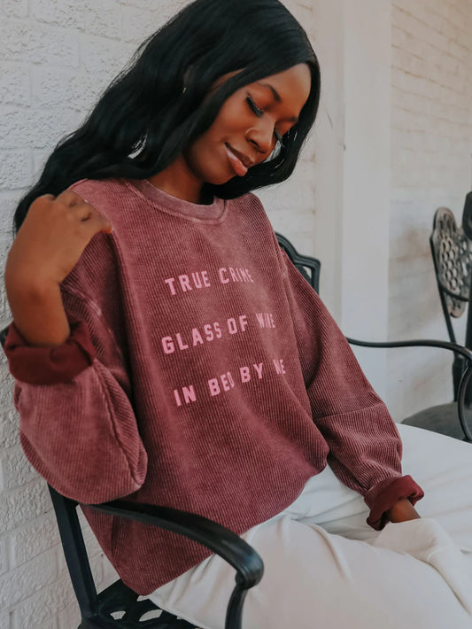 TRUE CRIME CORDED SWEATSHIRT