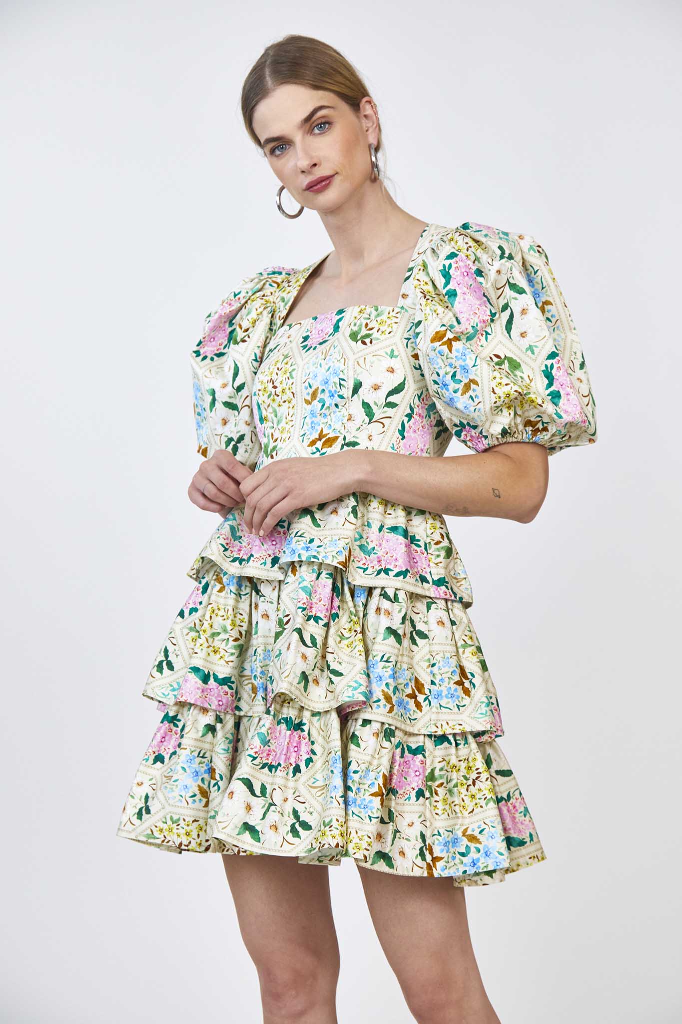 Hunter Bell Porter Dress - Floral Tile