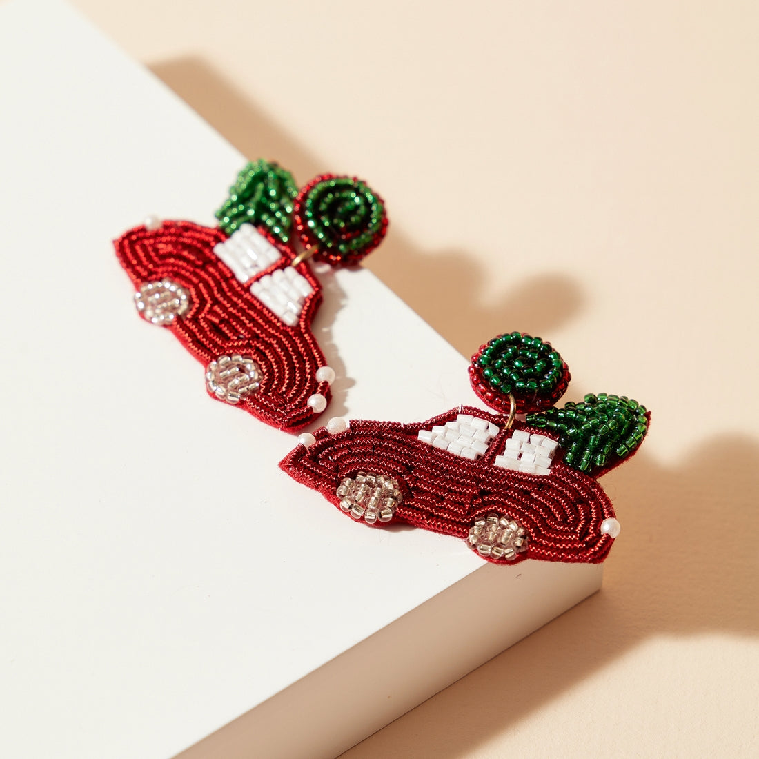 Car and Tree Dangling Earring