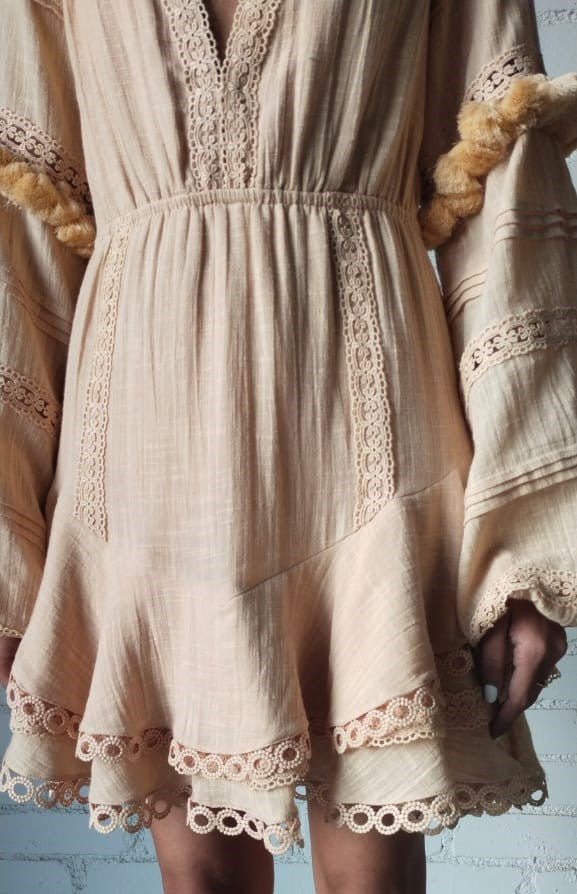 Hemant & Nandita Ruby Nude Dress