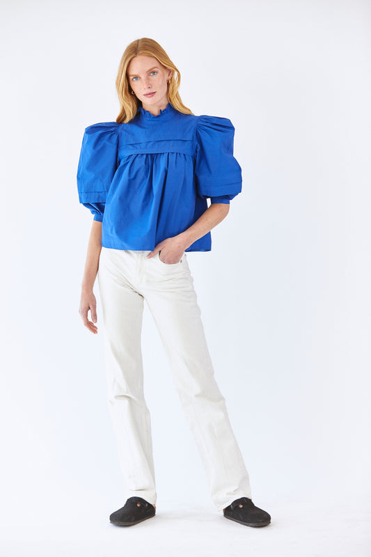 HUNTER BELL SOFIA TOP - DISTANT BLUE