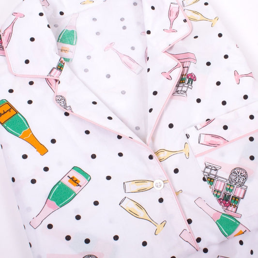 BUBBLY DOT PRINTED PAJAMAS