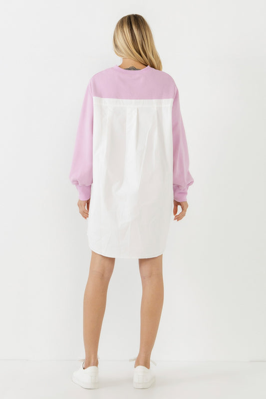 LILAC SWEATSHIRT DRESS