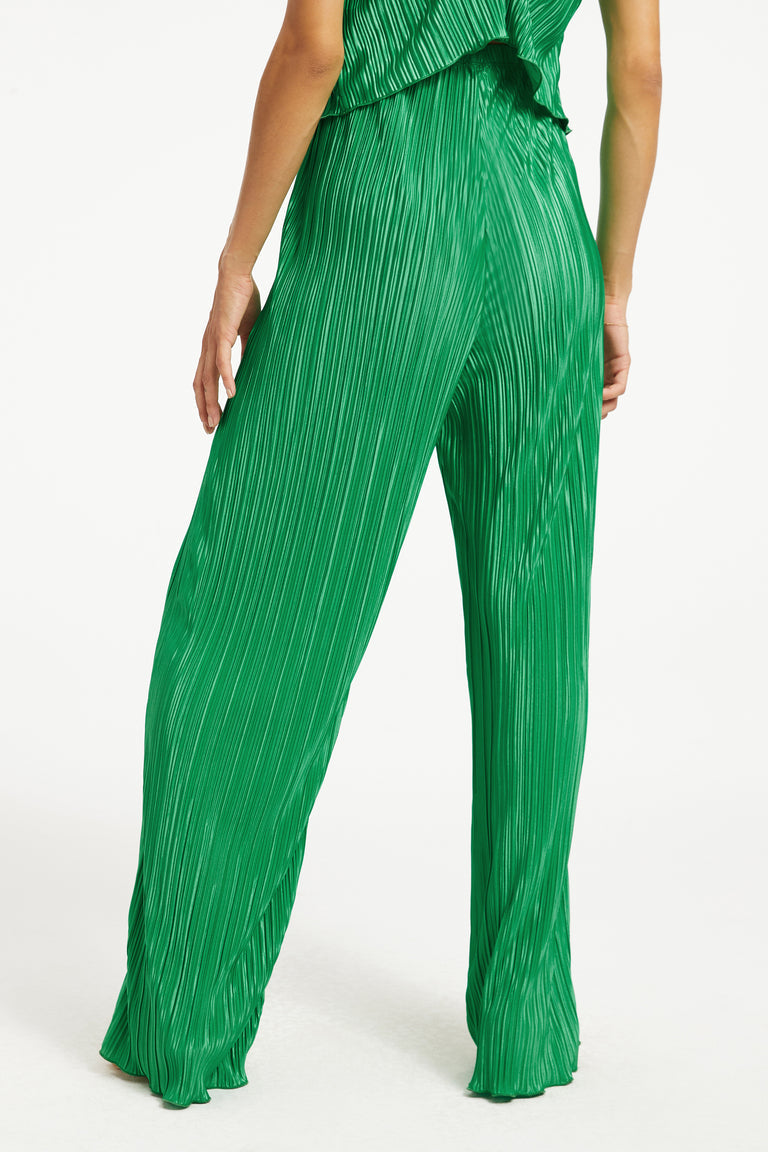 GOOD AMERICAN ALWAYS FITS PLISSE WIDE LEG PANT