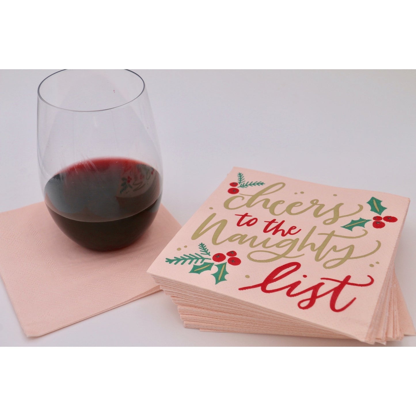 3 ply Cocktail Napkins 20ct | Cheers to the Naughty List