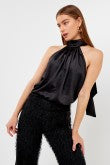 Satin Tie Top