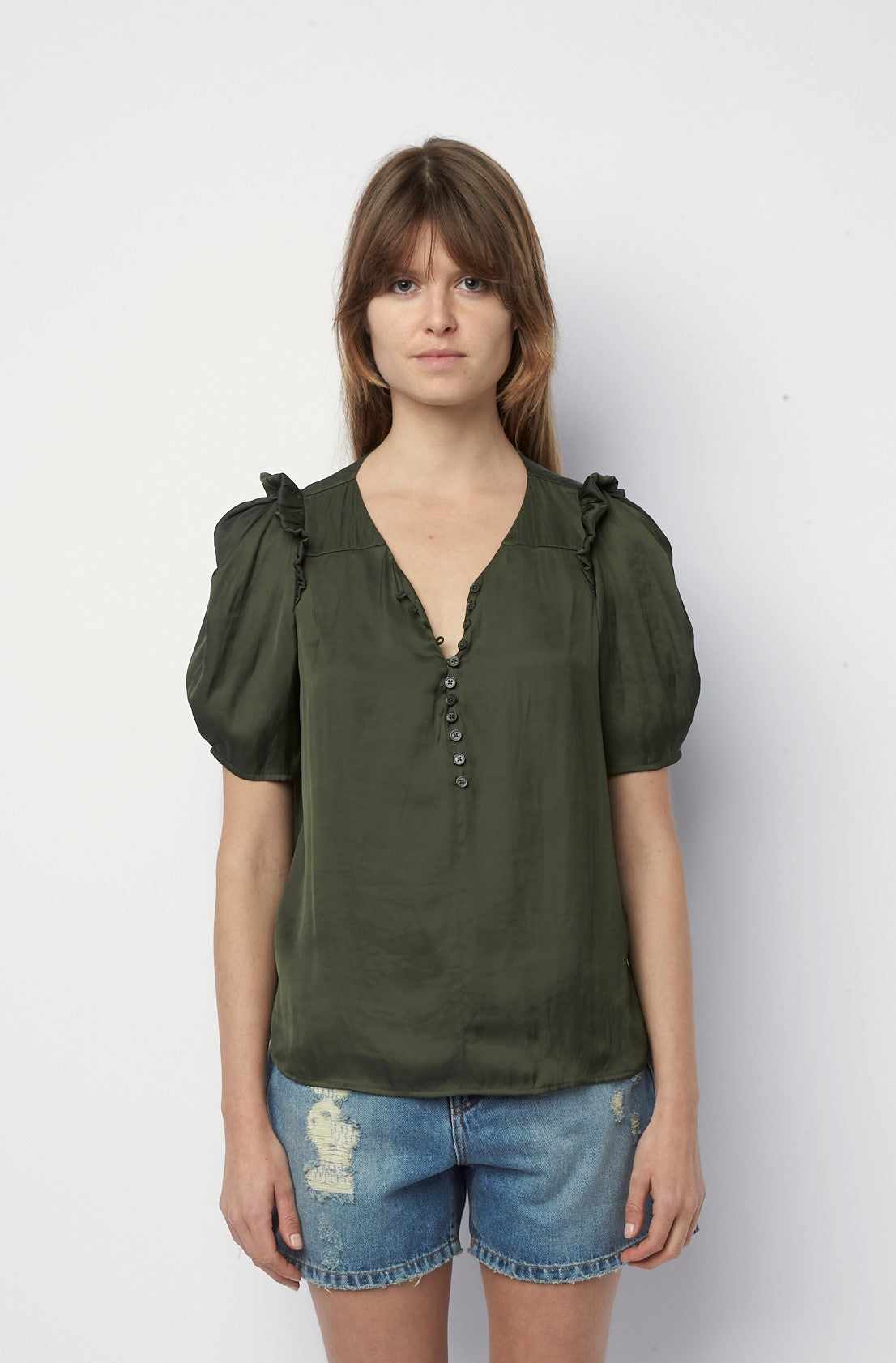 Zadig and Voltaire Twisty Satin - Kaki