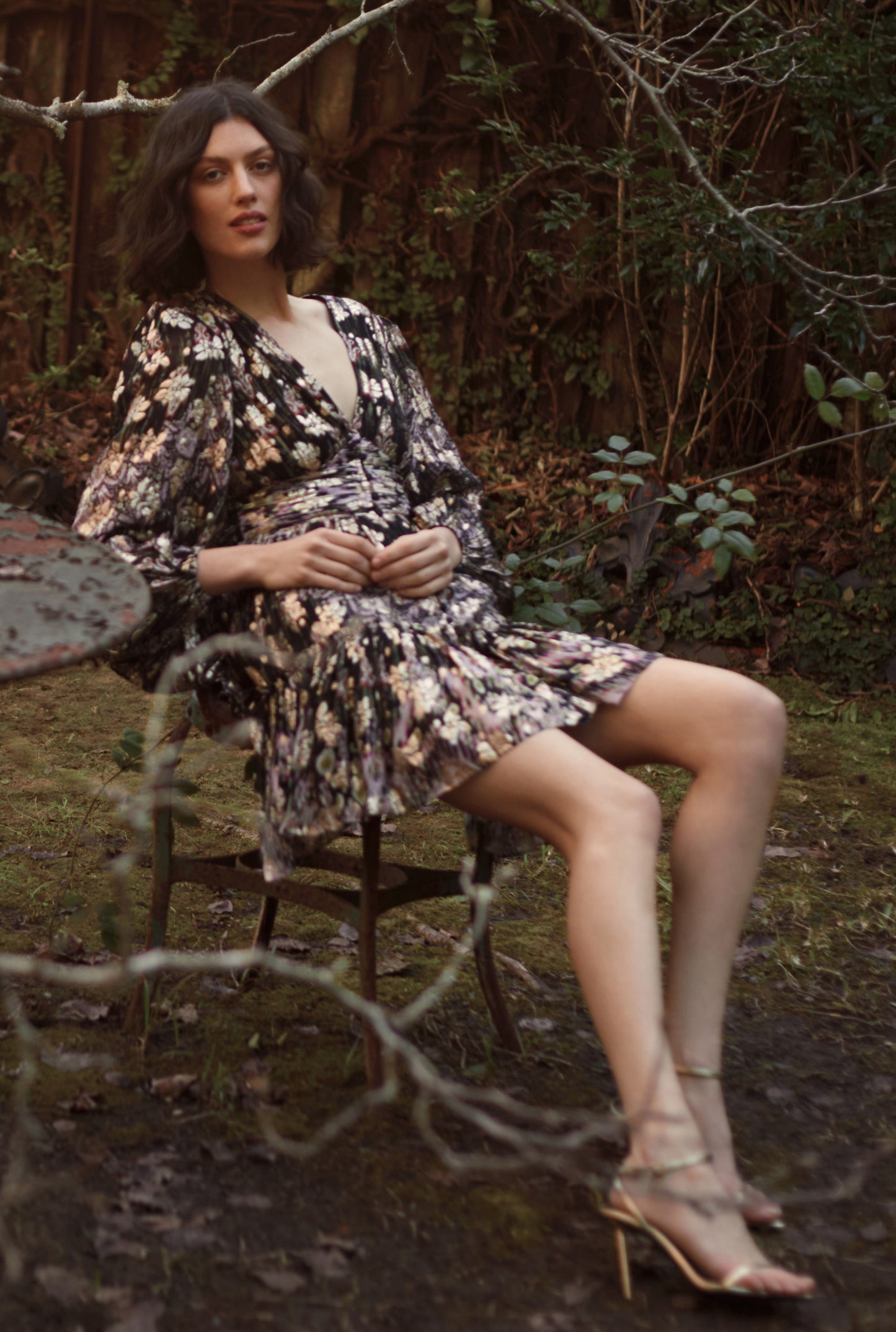 Hemant & Nandita Kari Flower Dress