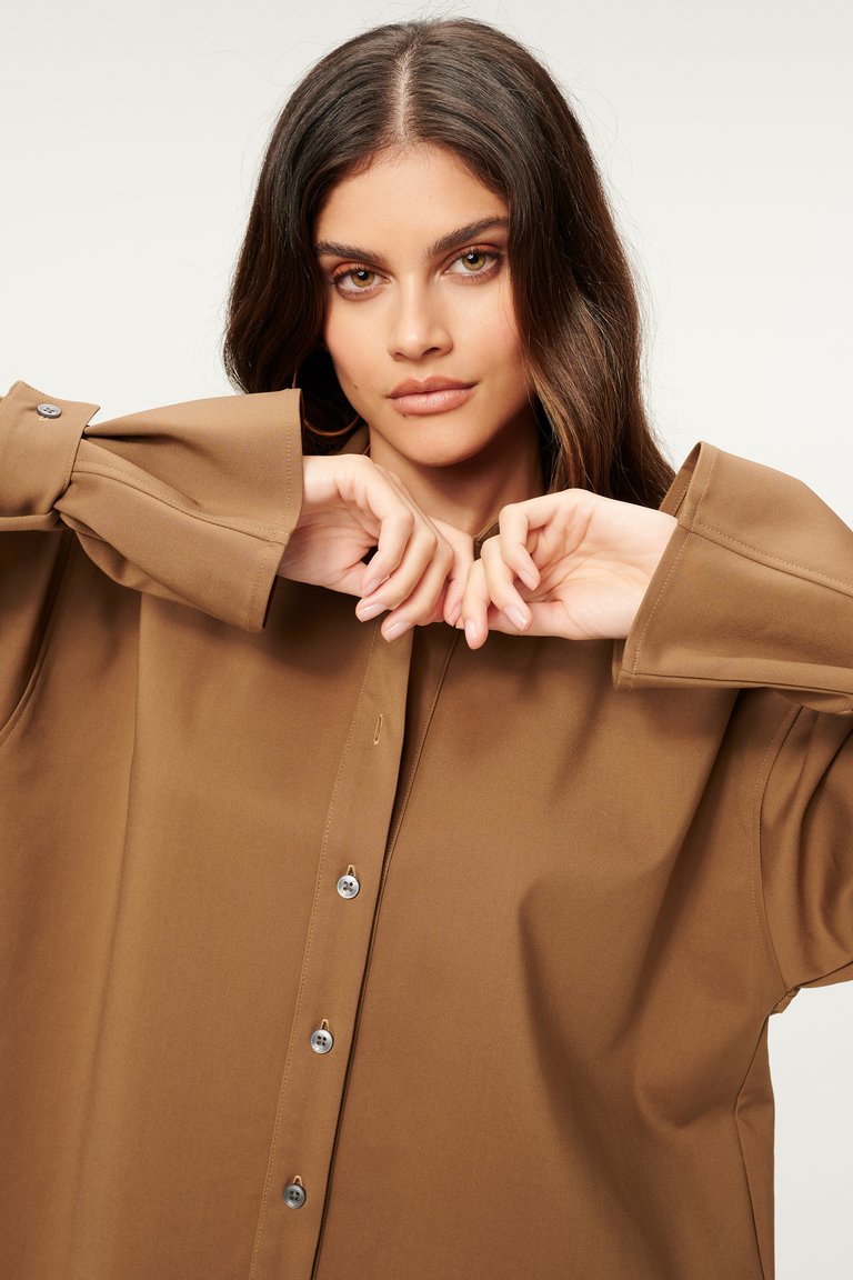 Good American Poplin Tabbed Shirt