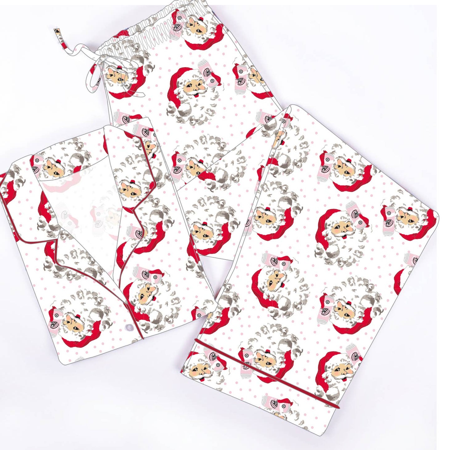 Santa Claws Dot Pant & Top PJ Set