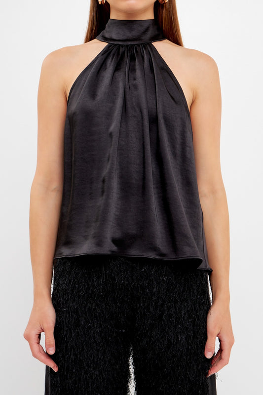Satin Tie Top