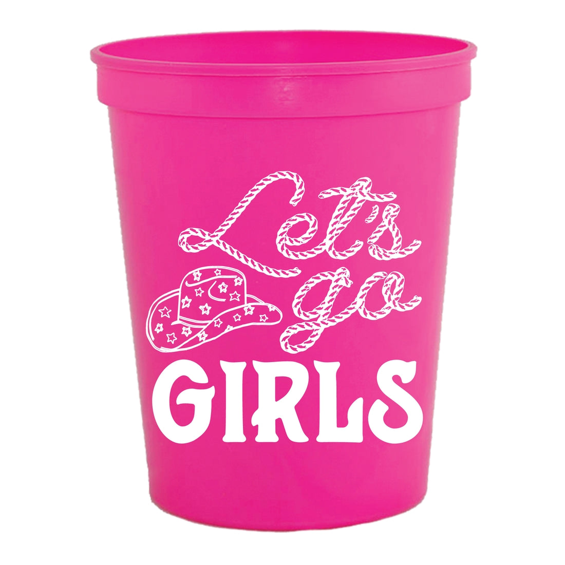 Let's Go Girls Shania Cowgirl Hat Reusable Cups - Set of 6