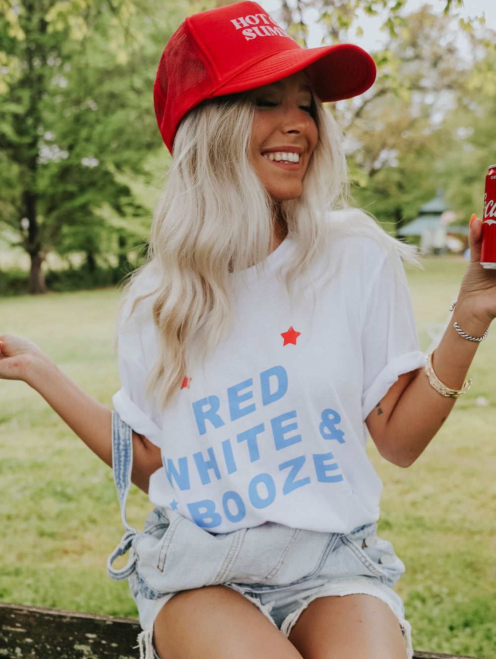 RED WHITE AND BOOZE TEE