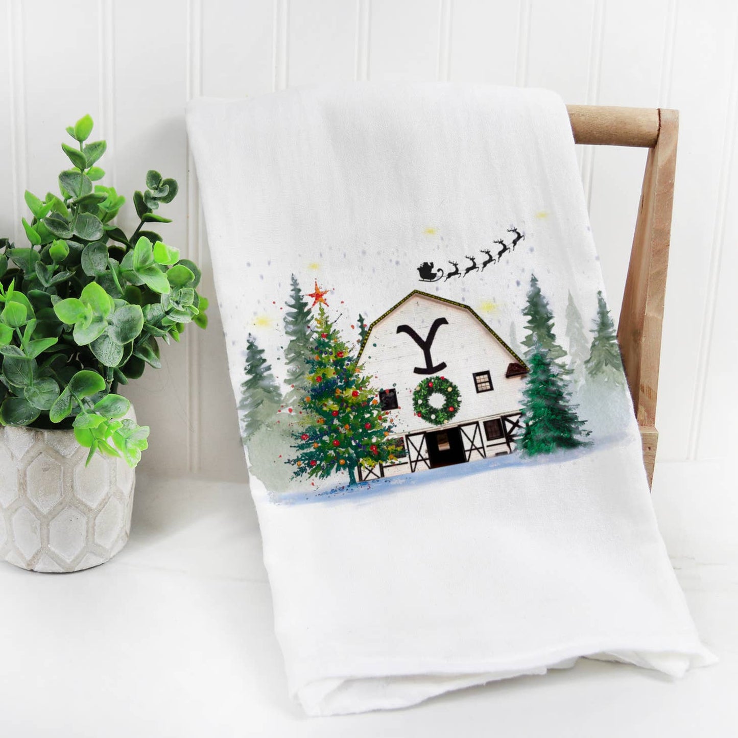 Yellowstone Christmas Kitchen Towel
