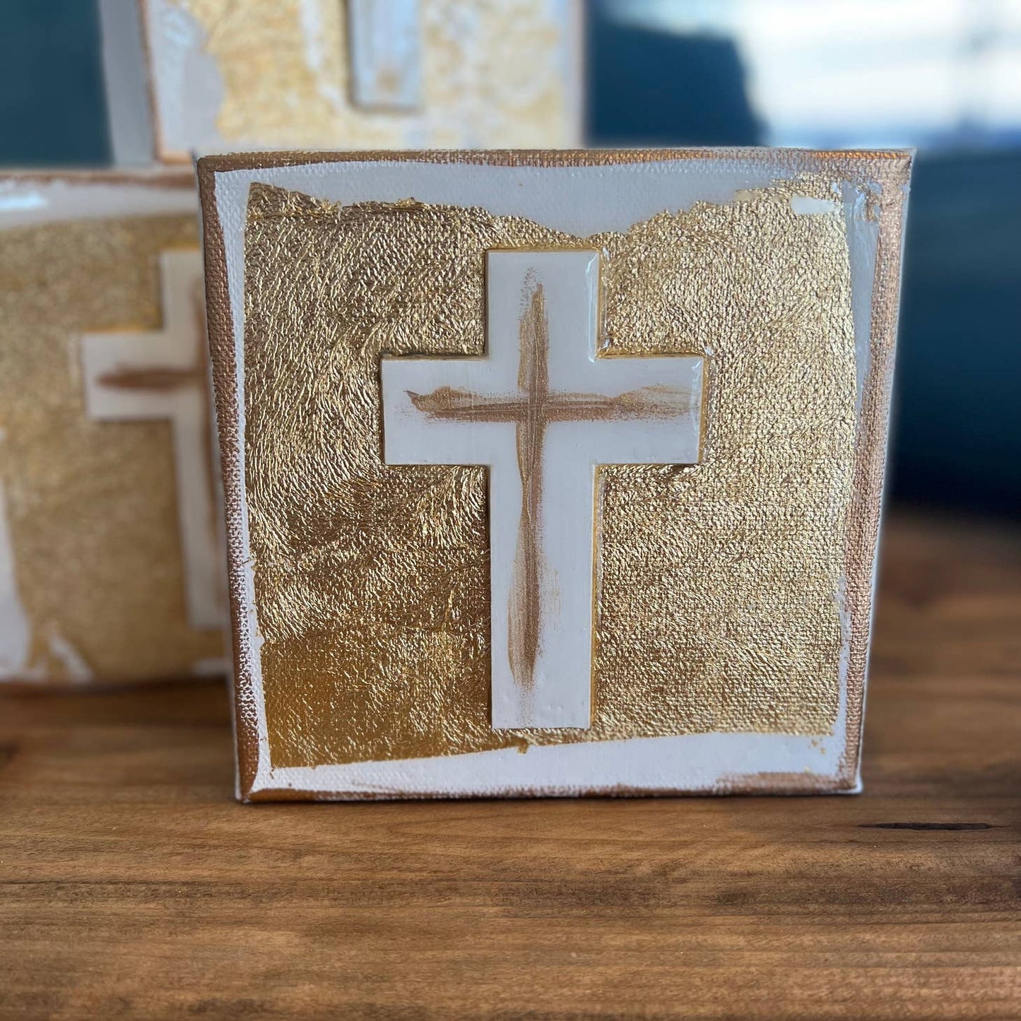 the Painted petal - Gold Leaf Cross