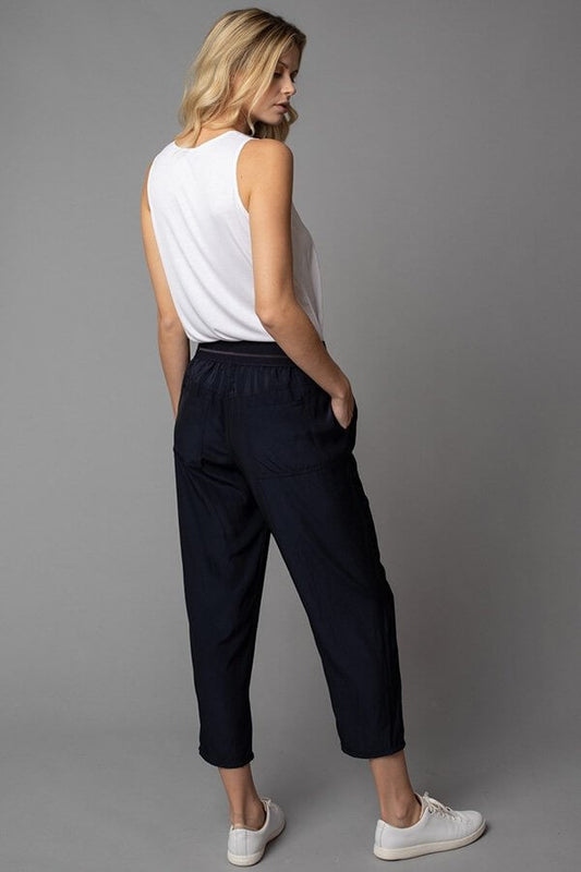 D-Satin Cropped Jogger