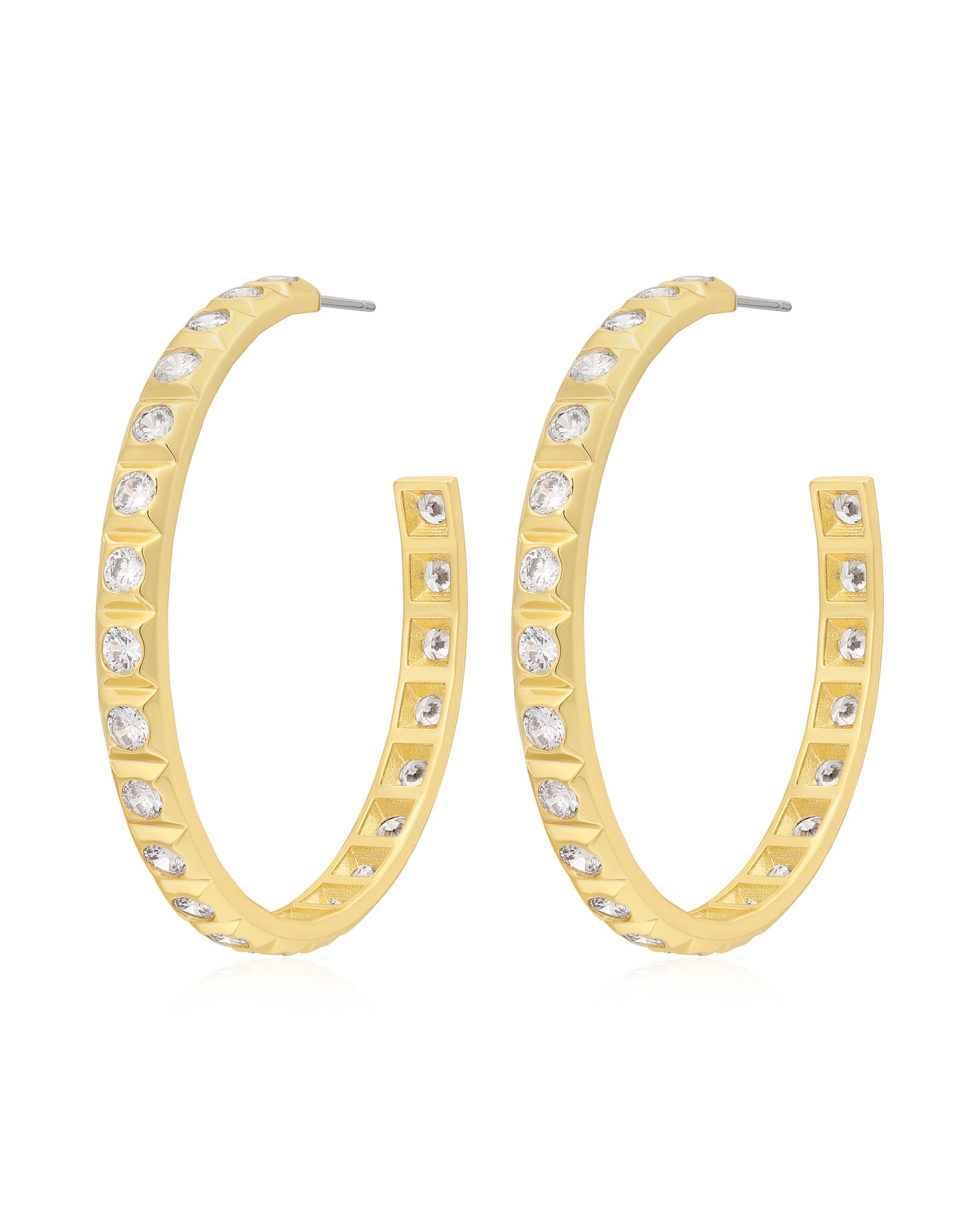 LuvAj XL Pyramid Stud Hoops
