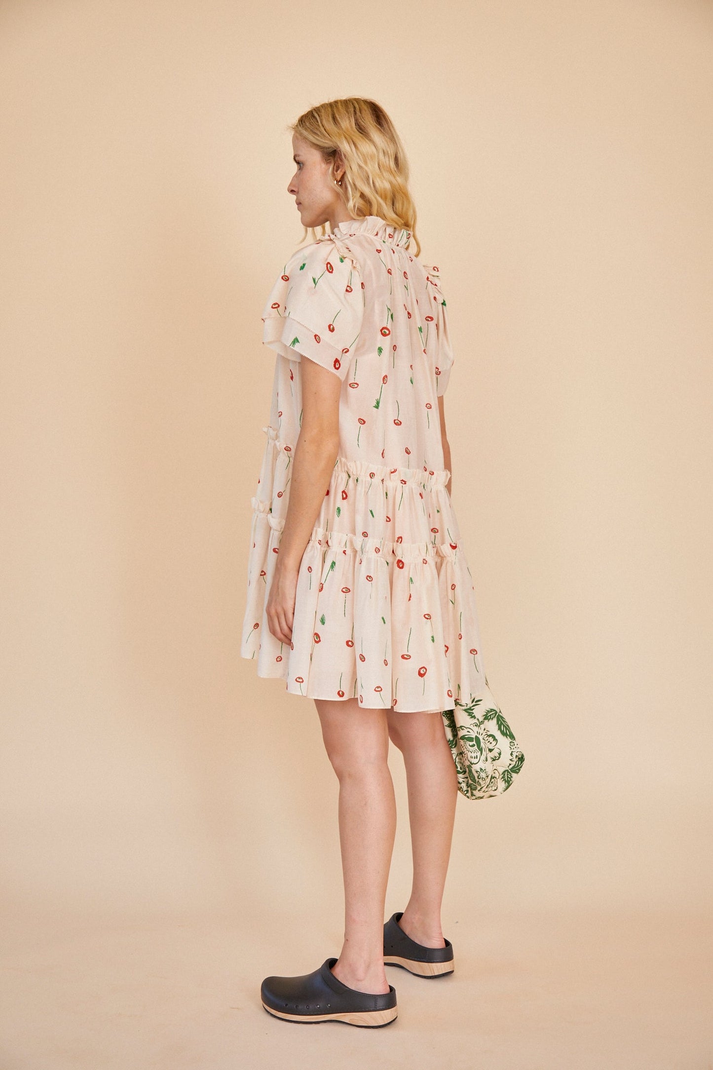 HUNER BELL MERRITT DRESS - ABSTRACT FLORAL