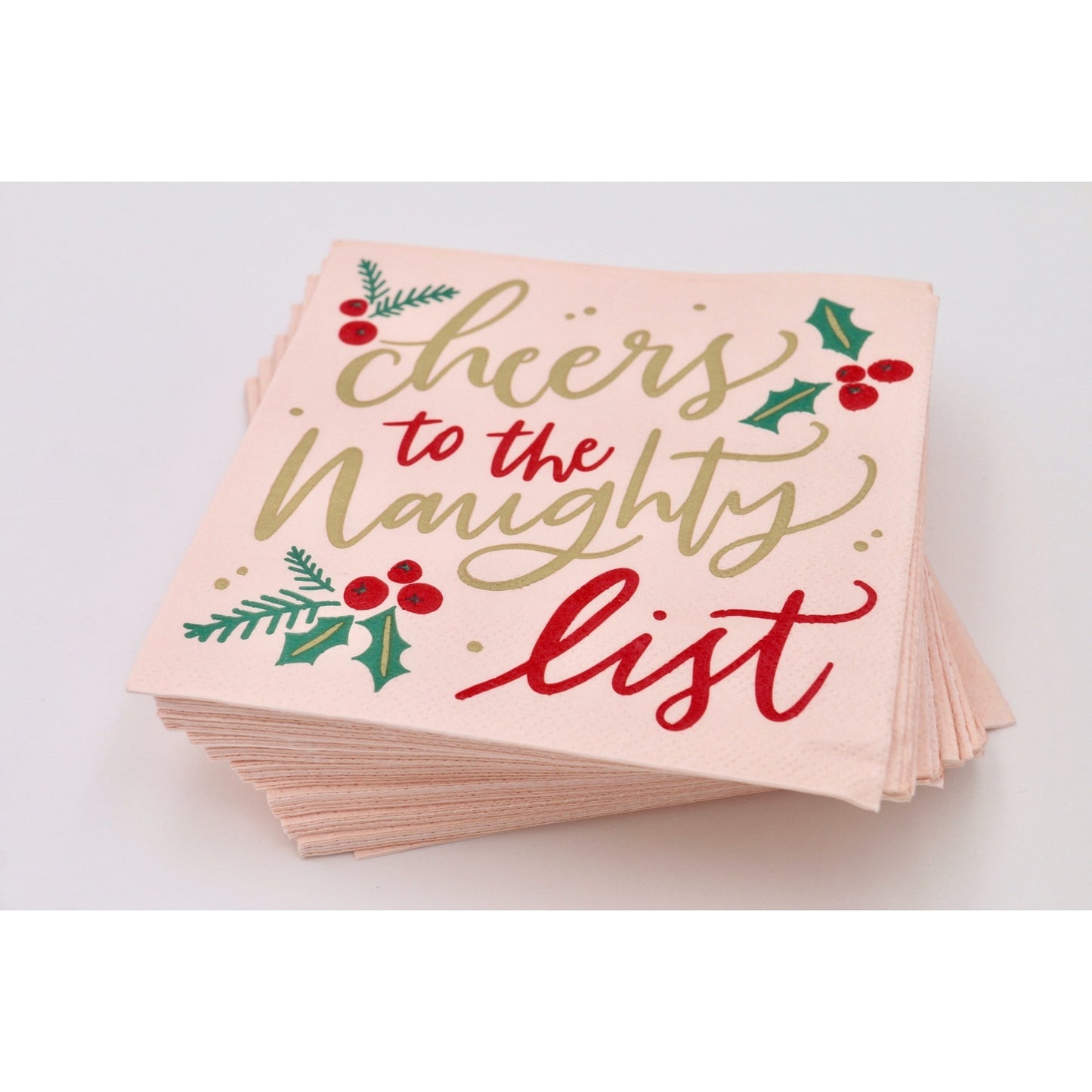 3 ply Cocktail Napkins 20ct | Cheers to the Naughty List