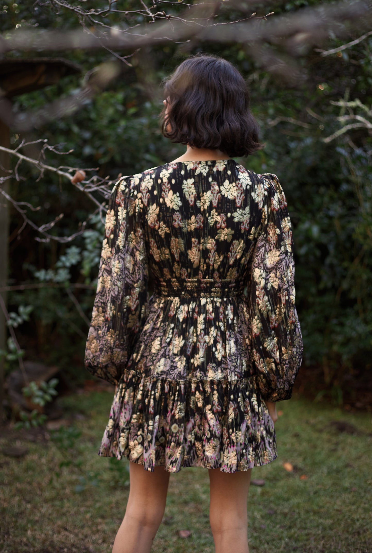 Hemant & Nandita Kari Flower Dress