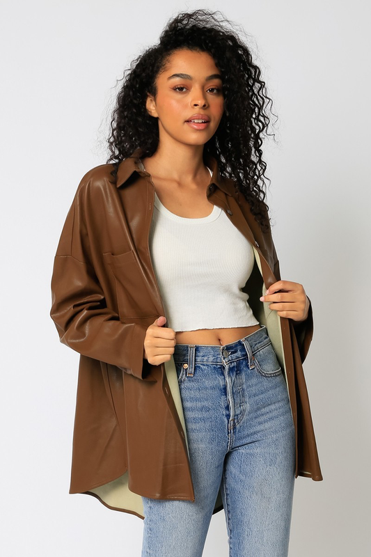 Makenzie Faux Leather Jacket