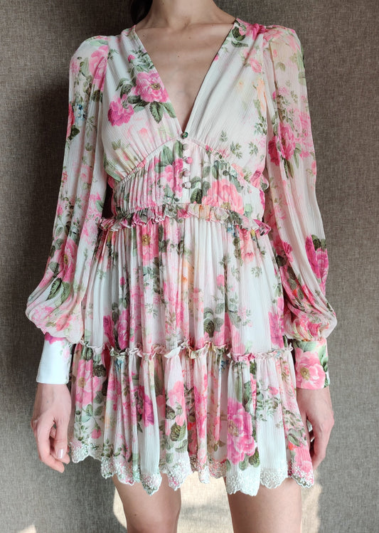 HEMANT AND NANDITA SILK CHIFFON DRESS