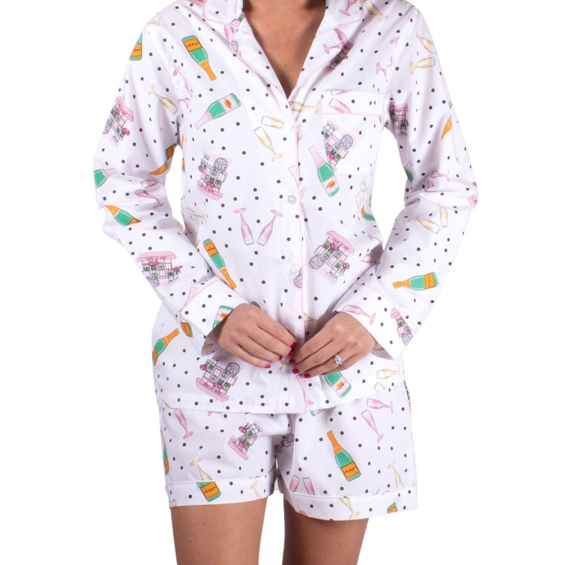 BUBBLY DOT PRINTED PAJAMAS