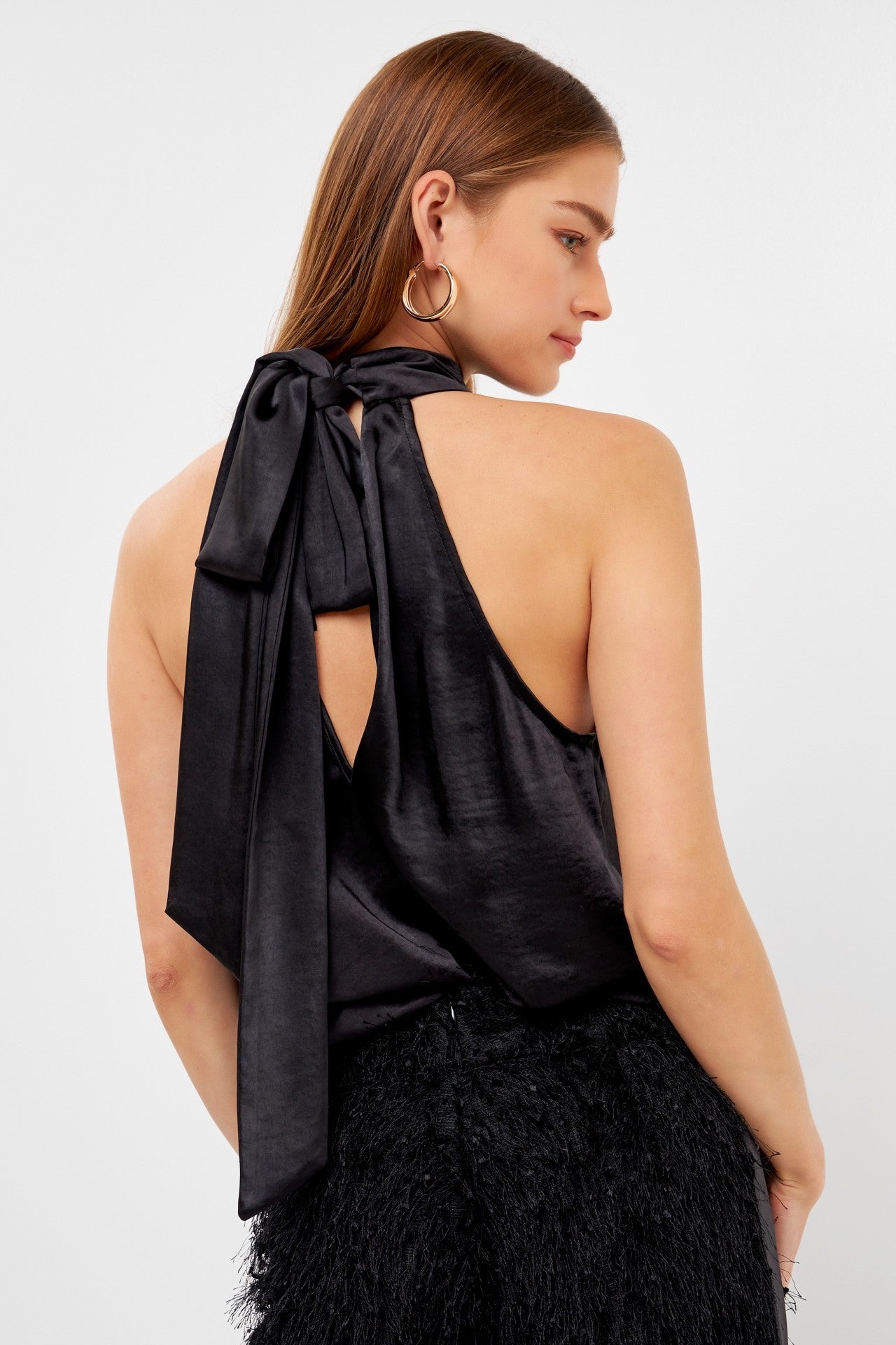 Satin Tie Top