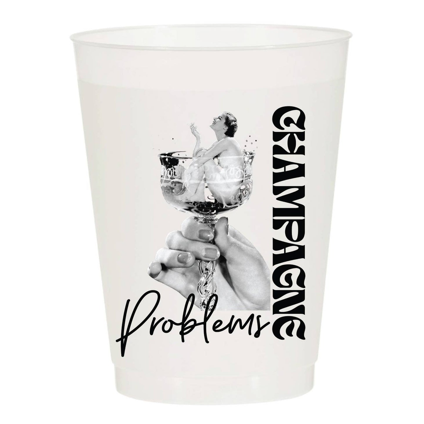 Champagne Problems Vintage Pinup Cheeky Reusable Cups