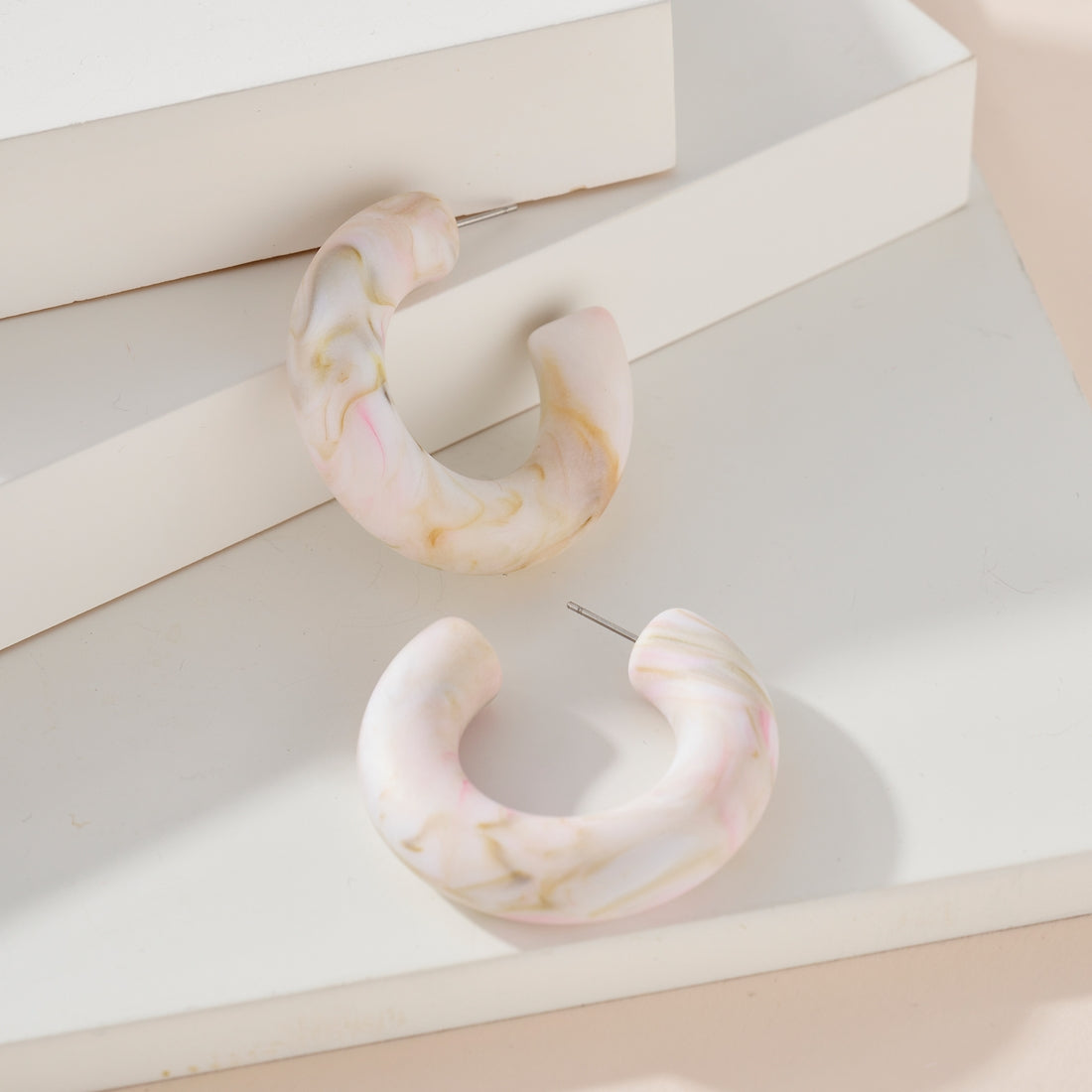 Chunky Marble Hoops