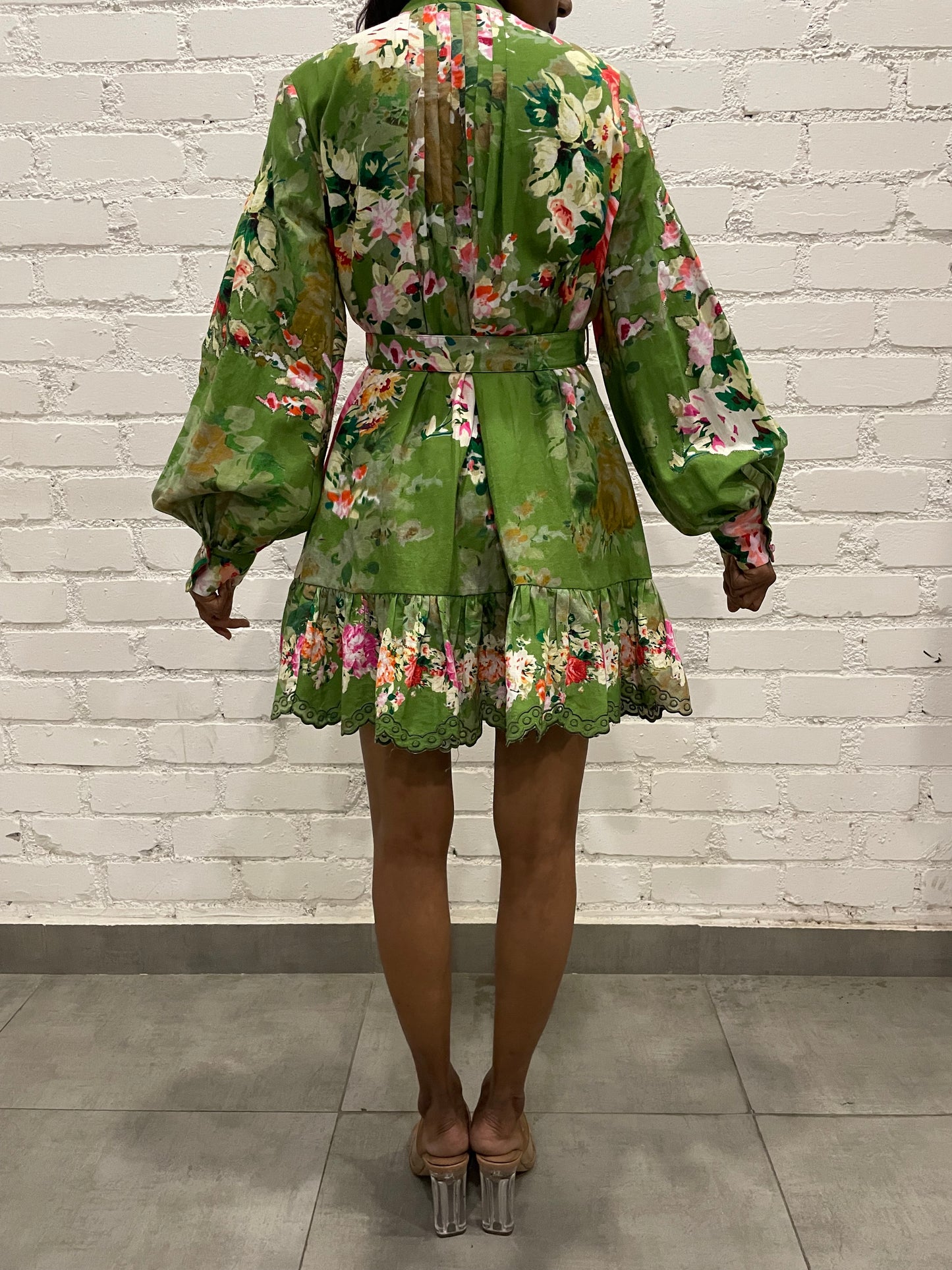 Hemant & Nandita Zaria Short Dress Green Dress