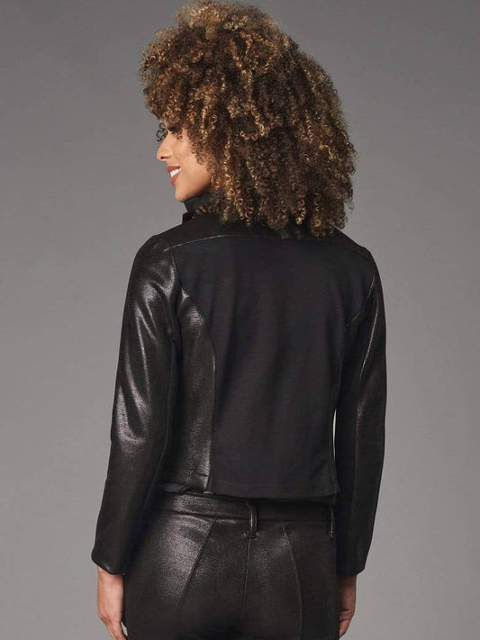 PYTHON EMBOSSED MOTO JACKET