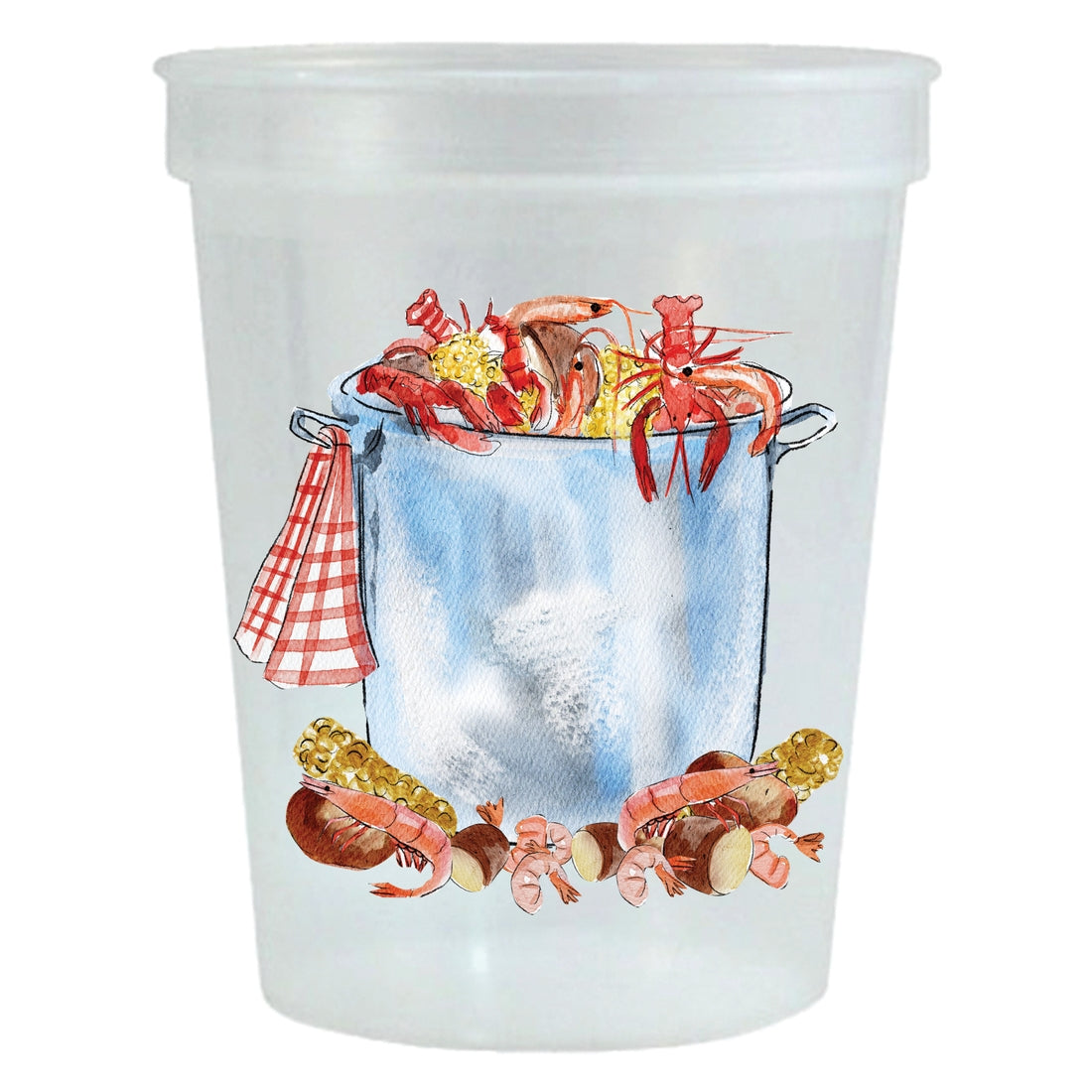 Seafood Boil Pot Stadium Cup Set of 6
