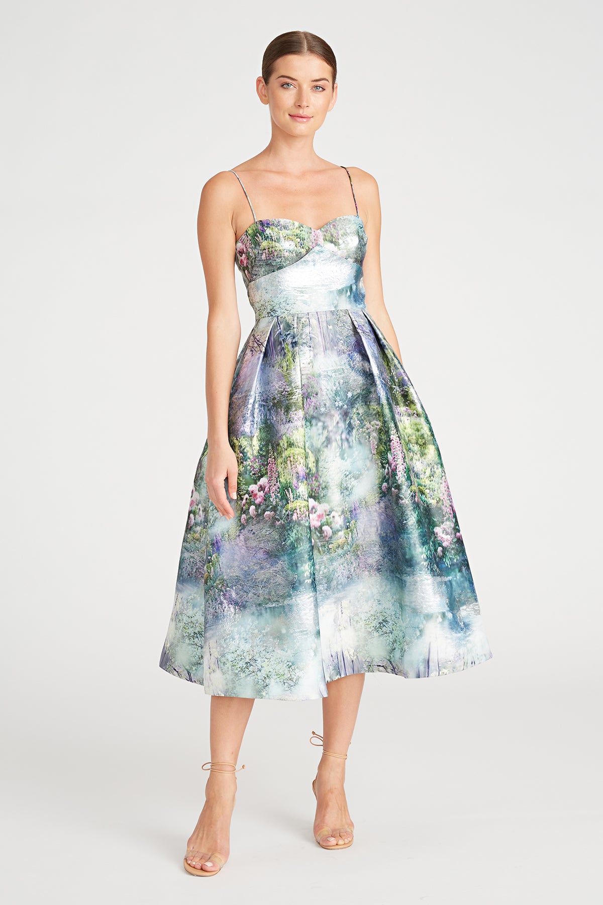 Monique Lhuillier Courtside Garden Midi Dress