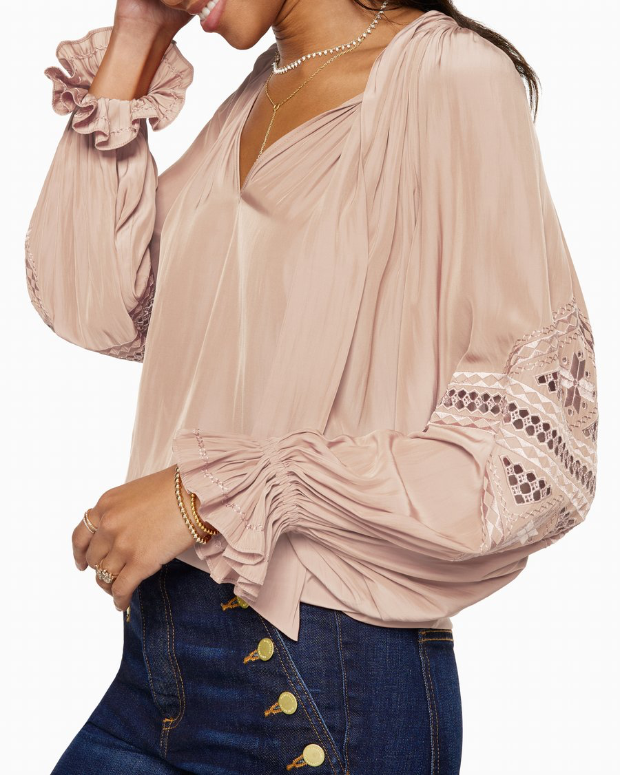 Ramy Brook Lex Tie Neck Blouse