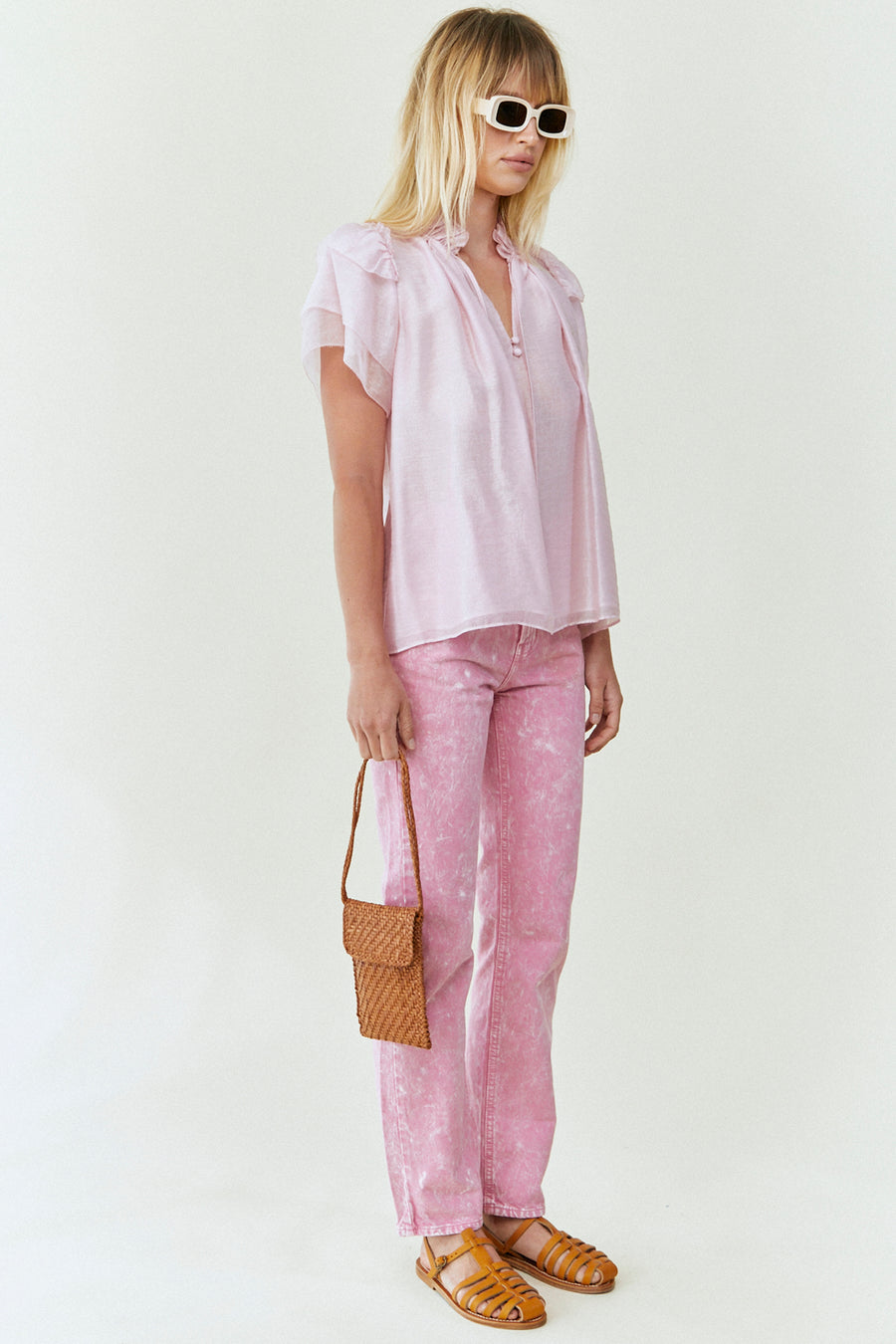 HUNTER BELL MILLIE TOP - DUSTY PINK