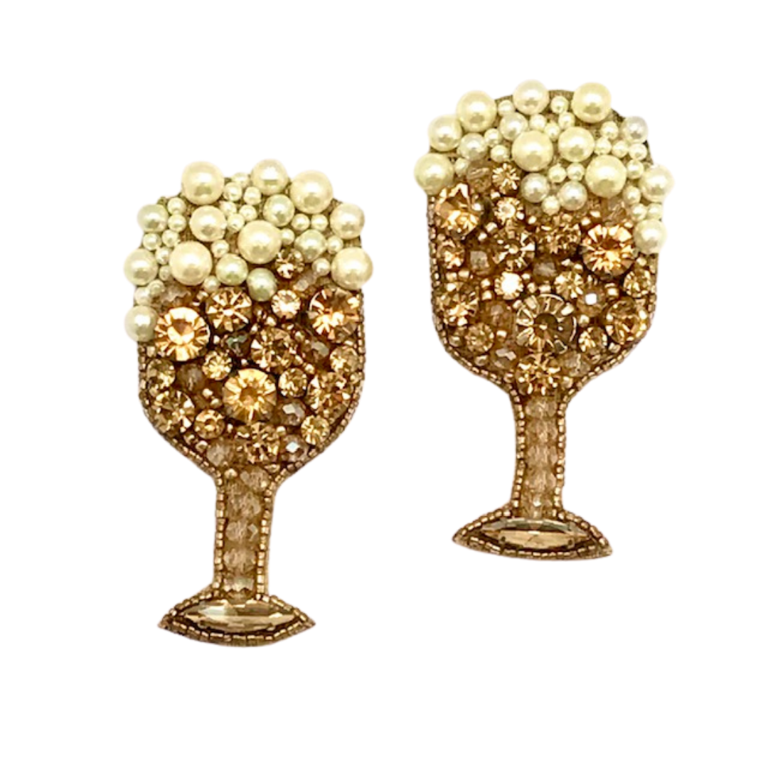 Champagne Glass Earrings
