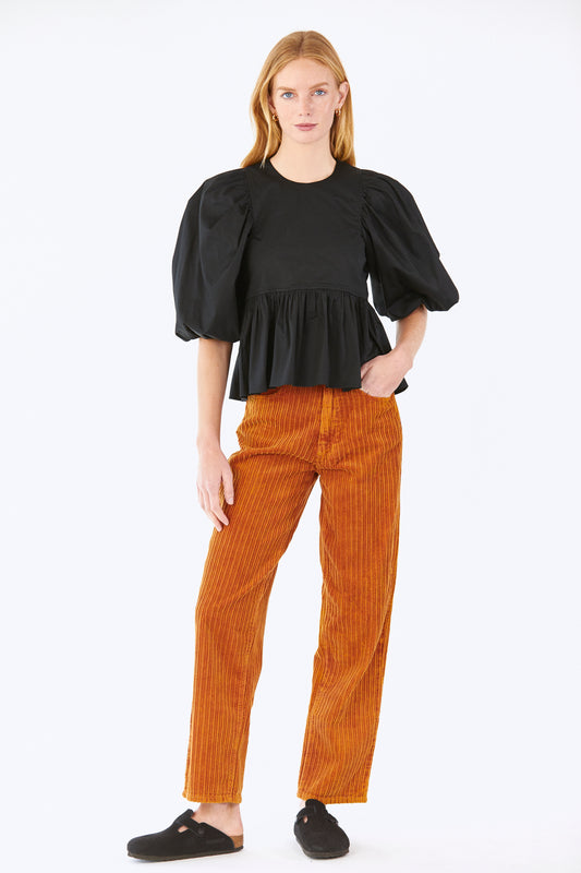 HUNTER BELL HARLOW TOP - BLACK