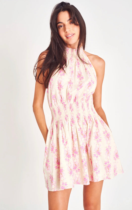 LoveShackFancy Destiny Halter Dress - French Lilac