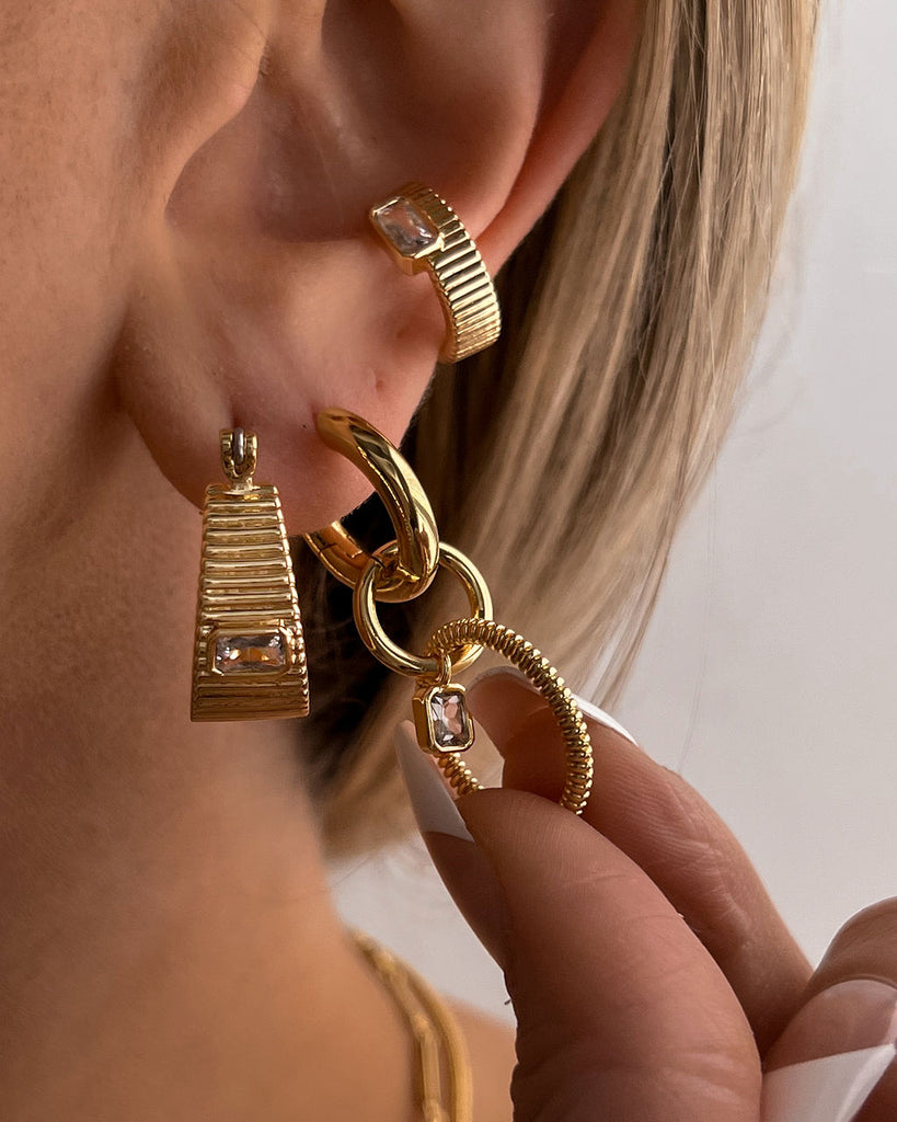 LUVAJ Camille Multi Hoops - Gold