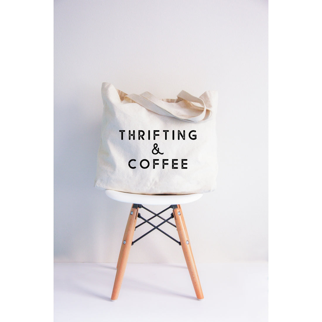 Thrifting & Coffee XL Tote Bag