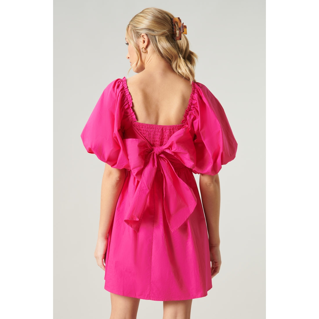 Marion Oversized Puff Sleeve Mini Dress