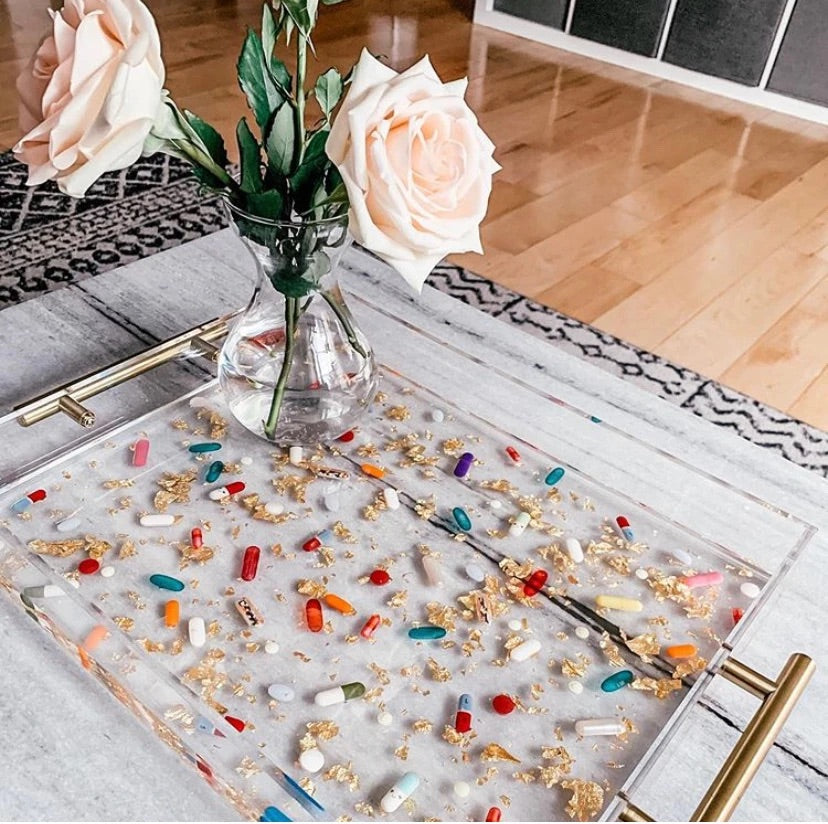 Large Gold Pill Tray