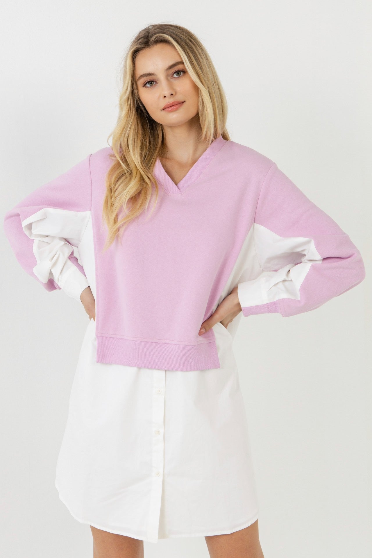 LILAC SWEATSHIRT DRESS