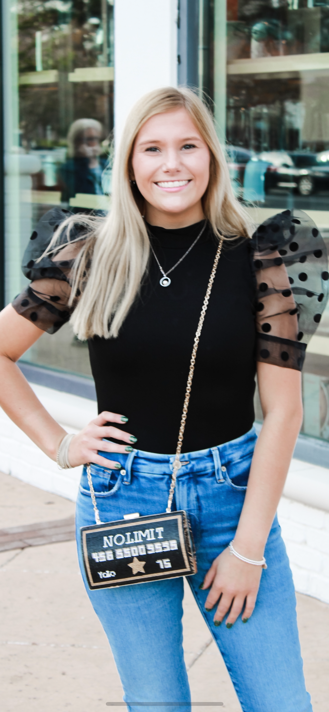 POLKA DOT BLACK BODYSUIT