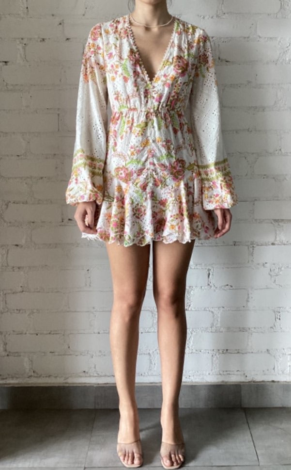 Hemant & Nandita Aira White Cotton Dress