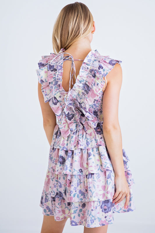 Floral Vintage Quilted Smock Dress