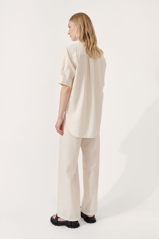 Baum Und Pferdgarten Majken Shirt - White Creme Stripe