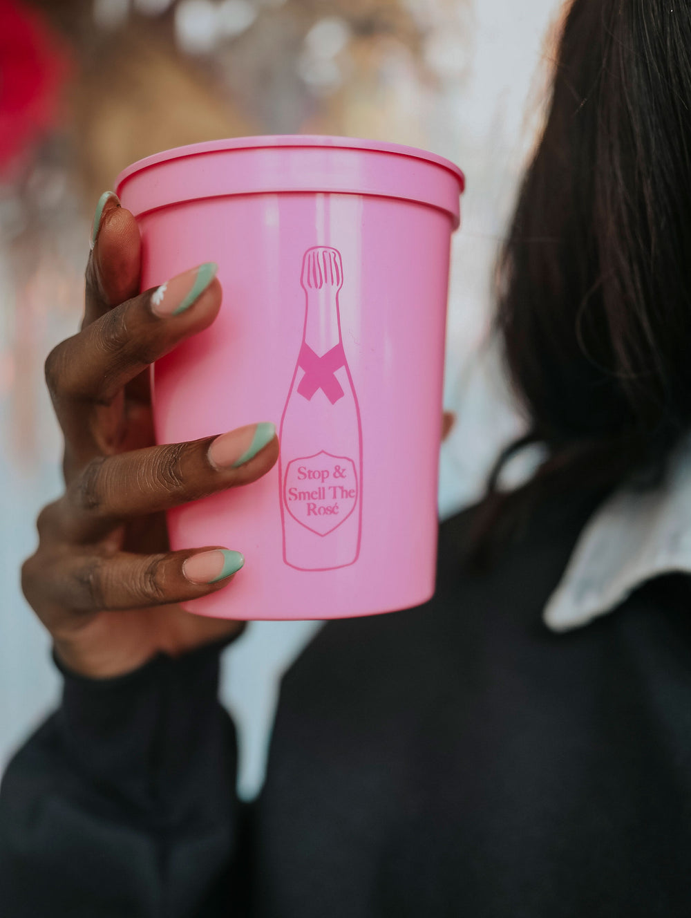 Stop and Smell the Rose Plastic Cup