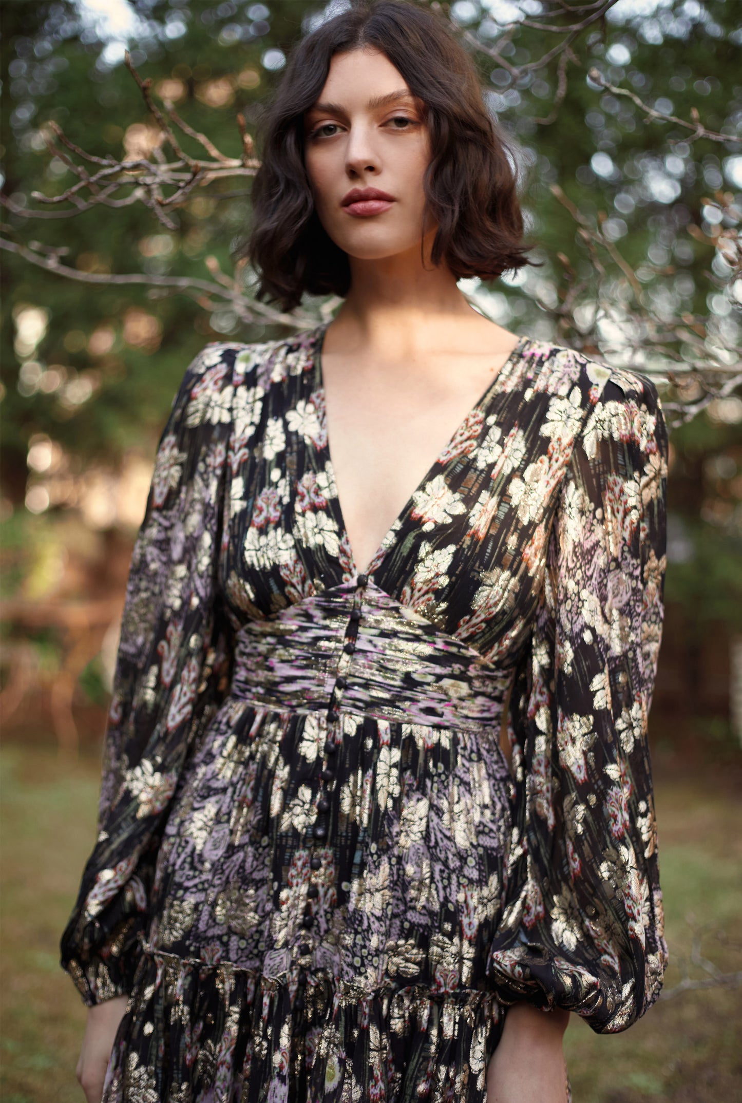 Hemant & Nandita Kari Flower Dress